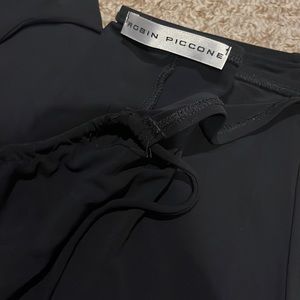 Beach Cover Up Pants Robin Piccone Black Small Front tie